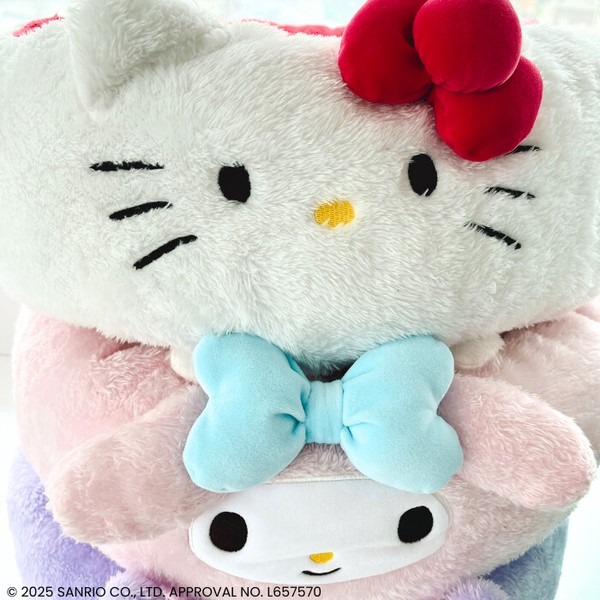 Sanrio 圓型寵物毛絨床 圖片 2
