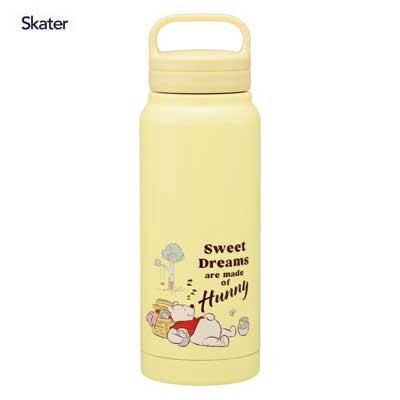 日本直送 迪士尼小熊維尼 螺旋手挽保溫保冷水樽 500ml｜Skater 圖片 2